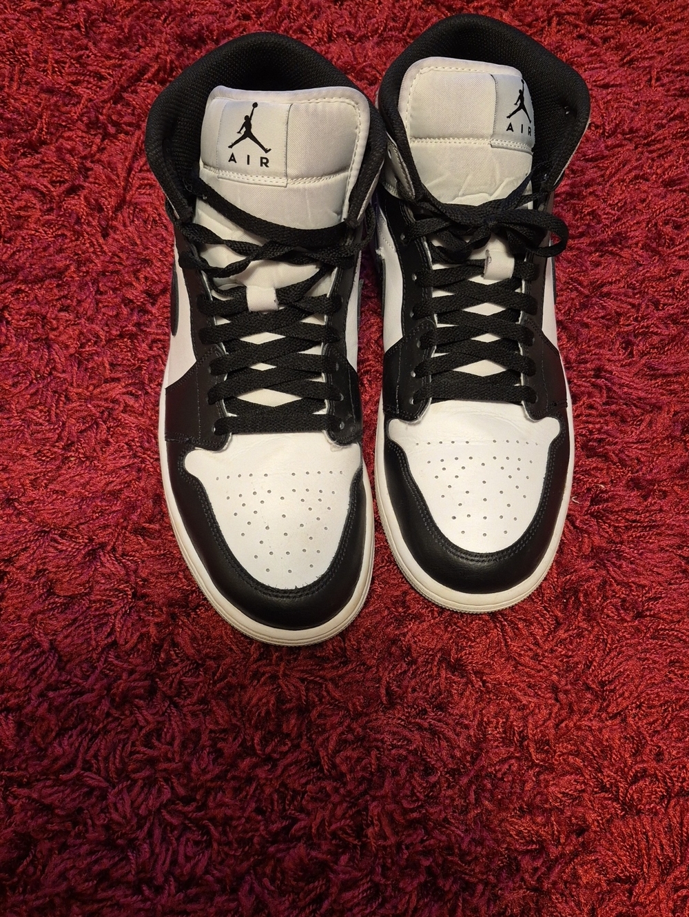 Jordan Men’s High-Top Sneakers - Black & White